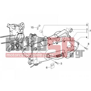 Gilera - DNA 50 2006 - Engine/Transmission - COVER sump - the sump Cooling - 825646 - Καπάκι μετάδ.