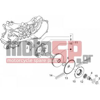 Gilera - DNA 50 2006 - Engine/Transmission - driving pulley - 286158 - ΓΡΑΝΑΖΙ ΛΑΔΙΟΥ SCOOTER