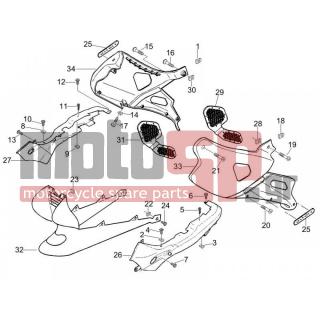 Gilera - DNA 50 2006 - Body Parts - Side skirts - Spoiler - 259830 - ΒΙΔΑ SCOOTER