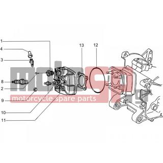 Gilera - DNA 50 2006 - Engine/Transmission - Group head - valves - 82622R - ΒΑΛΒΙΔΑ ΕΝΔ RU-MC2-BE-X9125-GT-X8 ΜΟΝΗ Φ