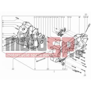 Gilera - FUOCO 500 4T-4V IE E3 LT 2013 - Engine/Transmission - OIL PAN - 873931 - ΤΣΙΜΟΥΧΑ ΔΙΑΦ SCOOTER 350500 25X40X7