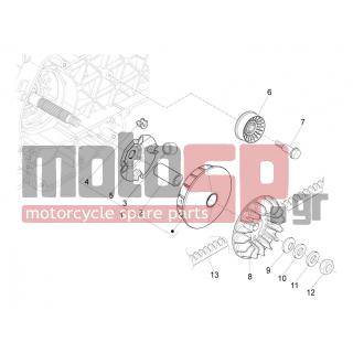 Gilera - FUOCO 500 4T-4V IE E3 LT 2013 - Engine/Transmission - driving pulley - 834304 - ΡΑΟΥΛΟ ΤΕΝΤ ΙΜΑΝΤΑ SCOOTER 500 CC