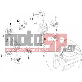 Gilera - FUOCO 500 4T-4V IE E3 LT 2013 - Ηλεκτρικά - Switchgear - Switches - Buttons - Switches - 583575 - ΒΑΛΒΙΔΑ ΜΑΝ ΣΤΟΠ-ΜΙΖΑ SCOOTER (ΠΡΙΖΑ)