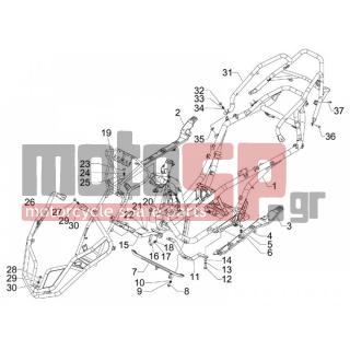 Gilera - FUOCO 500 4T-4V IE E3 LT 2013 - Frame - Frame / chassis - B016777 - ΒΙΔΑ M6X16 SCOOTER CL10,9