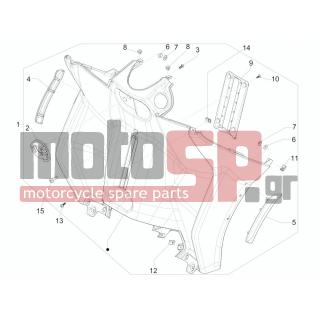 Gilera - FUOCO 500 4T-4V IE E3 LT 2013 - Body Parts - Storage Front - Extension mask - 575249 - ΒΙΔΑ M6x22 ΜΕ ΑΠΟΣΤΑΤΗ