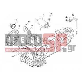 Gilera - FUOCO 500 E3 2013 - Engine/Transmission - Start - Electric starter - B016793 - Βίδα TE φλαντζ.