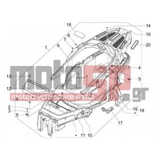 Gilera - FUOCO 500 E3 2013 - Body Parts - bucket seat - 624995 - ΒΙΔΑ