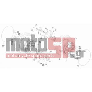 Gilera - FUOCO 500 E3 2013 - Frame - front wheel - 709047 - ΡΟΔΕΛΛΑ