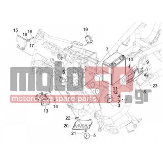 Gilera - GP 800 2008 - Ηλεκτρικά - Relay - Battery - Horn - 434541 - ΒΙΔΑ M6X16 SCOOTER CL10,9