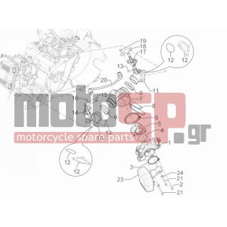 Gilera - GP 800 2007 - Engine/Transmission - Throttle body - Injector - Fittings insertion - 654190 - ΛΑΜΑΚΙ ΣΩΛΗΝΑ ΒΕΝΖΙΝΑΣ GP800