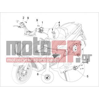 Gilera - GP 800 2009 - Ηλεκτρικά - Switchgear - Switches - Buttons - Switches - AP8127305 - stop Button