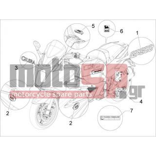 Gilera - GP 800 2010 - Body Parts - Signs and stickers - 654221 - ΣΗΜΑ ΠΟΔΙΑΣ GP800