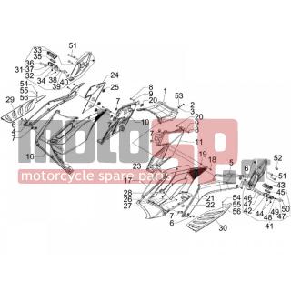 Gilera - GP 800 CENTENARIO 2009 - Body Parts - Central fairing - Sill - CM178601 - ΒΙΔΑ TORX