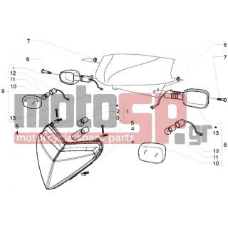 Gilera - ICE < 2005 - Electrical - Lights and flash - 575249 - ΒΙΔΑ M6x22 ΜΕ ΑΠΟΣΤΑΤΗ