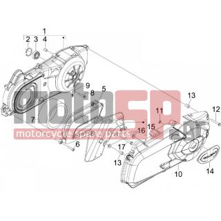Gilera - NEXUS 125 IE E3 2008 - Engine/Transmission - COVER sump - the sump Cooling - 431577 - Αποστάτης