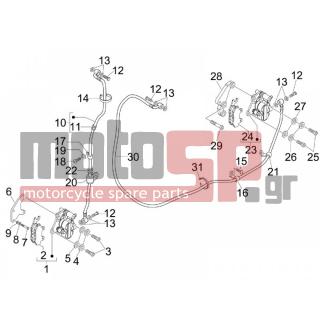 Gilera - NEXUS 125 IE E3 2009 - Brakes - brake lines - Brake Calipers - 16604 - Ροδέλα