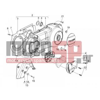 Gilera - NEXUS 250 E3 2007 - Engine/Transmission - COVER sump - the sump Cooling - 834266 - ΔΙΑΦΡΑΓΜΑ ΑΕΡΟΣ GT 200-X8