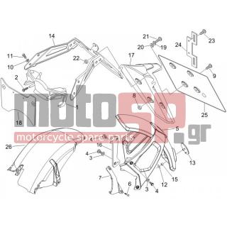 Gilera - NEXUS 250 E3 2007 - Body Parts - Aprons back - mudguard - 576668 - Βίδα