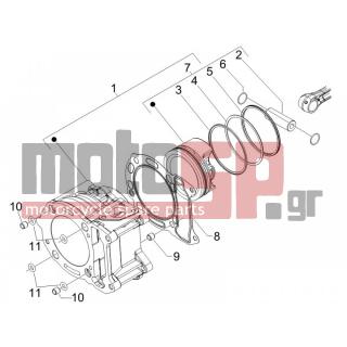 Gilera - NEXUS 250 E3 2007 - Engine/Transmission - Complex cylinder-piston-pin - 829529 - ΠΕΙΡΟΣ ΠΙΣΤΟΝΙΟΥ SCOOTER 200-250 4Τ