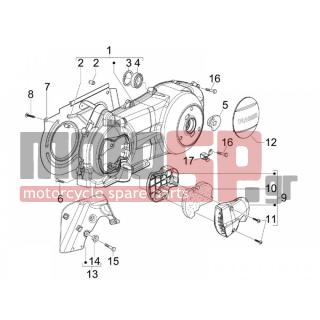 Gilera - NEXUS 300 IE E3 2009 - Engine/Transmission - COVER sump - the sump Cooling - 270793 - ΒΙΔΑ D3,8x16