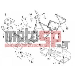 Gilera - NEXUS 300 IE E3 2011 - Body Parts - COVER steering - 270793 - ΒΙΔΑ D3,8x16
