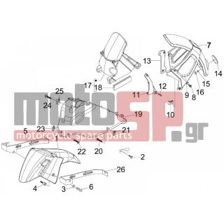 Gilera - NEXUS 300 IE E3 2009 - Body Parts - Apron radiator - Feather - 414838 - ΒΙΔΑ M6x35