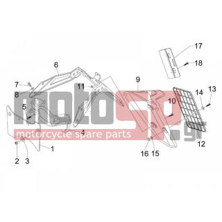 Gilera - NEXUS 300 IE E3 2011 - Body Parts - Aprons back - mudguard - 227983 - Βίδα d4x20