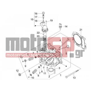 Gilera - NEXUS 300 IE E3 2009 - Engine/Transmission - Group head - valves - 483914 - ΡΟΔΕΛΛΑ ΒΑΛΒ ΕΤ4-SKIP 150 4T-VES GT-X8