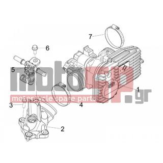 Gilera - NEXUS 300 IE E3 2011 - Engine/Transmission - Throttle body - Injector - Fittings insertion - 872269 - Βίδα ΤΕ με ροδέλα M5x20