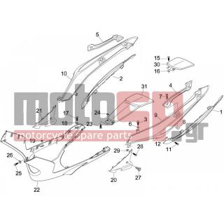 Gilera - NEXUS 500 E3 2006 - Body Parts - Side skirts - Spoiler - 97506100NG - ΚΑΠΑΚΙ ΣΥΝΔ ΠΛΕΥΡ NEXUS NERO MΕΤ 94/Α