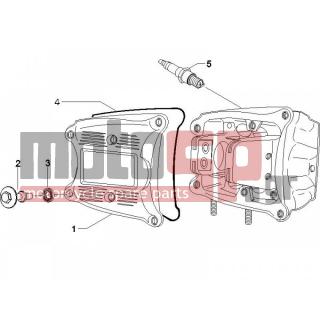 Gilera - NEXUS 500 E3 2011 - Κινητήρας/Κιβώτιο Ταχυτήτων - COVER head - 828708 - Μπουζί ανάφλεξης RG6YC (Champion)