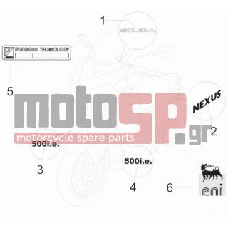 Gilera - NEXUS 500 E3 2011 - Body Parts - Signs and stickers - 656513 - Λογότυπο 