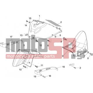 Gilera - NEXUS 500 E3 2011 - Body Parts - Apron radiator - Feather - 272836 - ΒΙΔΑ M6X16.