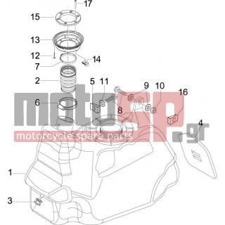 Gilera - NEXUS 500 E3 2011 - Body Parts - tank - CM001910 - Σφιχτήρας