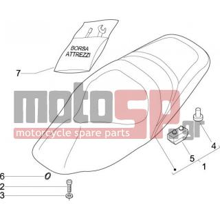 Gilera - NEXUS 500 E3 2011 - Body Parts - Saddle / Seats - 709047 - ΡΟΔΕΛΛΑ