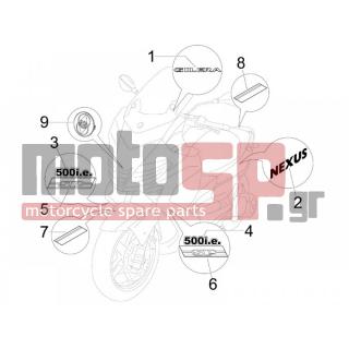 Gilera - NEXUS 500 SP E3 2006 - Body Parts - Signs and stickers - 624646 - ΣΗΜΑ ΠΛΕΥΡΟΥ NEXUS E3  