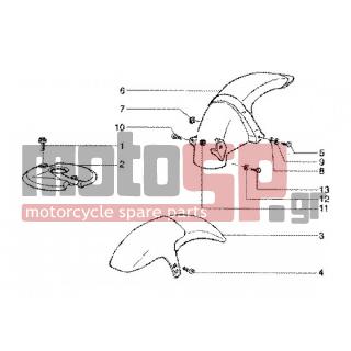 Gilera - RUNNER 125 FX 2T < 2005 - Body Parts - Fender front and back - 12533 - Ροδέλα με οδόντωση 6,6x11x0