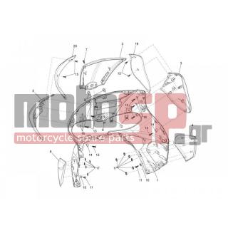 Gilera - RUNNER 125 ST 4T E3 2009 - Body Parts - mask front - 654983 - ΚΑΠΑΚΙ ΠΟΔΙΑΣ RUNNER ST ΠΑΝΩ ΔΕ AΒΑΦΟ