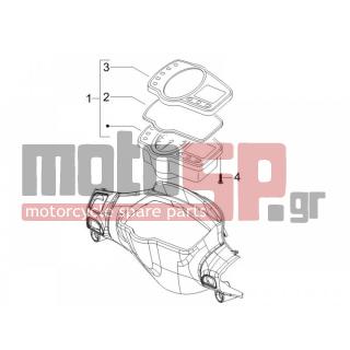 Gilera - RUNNER 125 ST 4T E3 2012 - Electrical - Complex instruments - Cruscotto - 643291 - ΚΟΝΤΕΡ GILERA RUNNER ST125 12΄LCD ΠΑΝΩ Δ