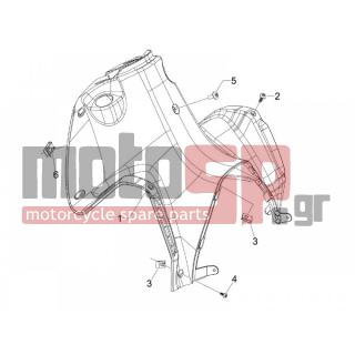 Gilera - RUNNER 125 ST 4T E3 2008 - Body Parts - Storage Front - Extension mask - 259372 - ΒΙΔΑ M4,2X24 mm