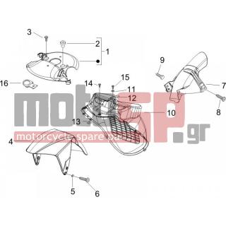 Gilera - RUNNER 125 VX 4T 2006 - Εξωτερικά Μέρη - Apron radiator - Feather