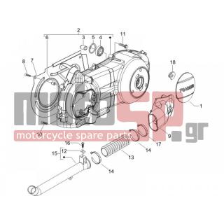 Gilera - RUNNER 125 VX 4T SC 2007 - Engine/Transmission - COVER sump - the sump Cooling - 844964 - ΚΛΙΠΣ