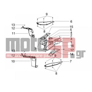 Gilera - RUNNER 125 VX 4T SC E3 2006 - Body Parts - Central fairing - Sill