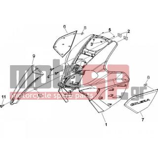 Gilera - RUNNER 125 VX 4T SC E3 2006 - Body Parts - mask front - 575249 - ΒΙΔΑ M6x22 ΜΕ ΑΠΟΣΤΑΤΗ