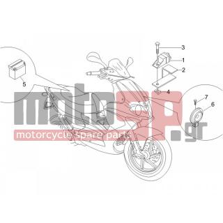 Gilera - RUNNER 125 VX 4T SC E3 2006 - Electrical - Relay - Battery - Horn - 639464 - Βάση στήριξης αυτόματου διακόπτη