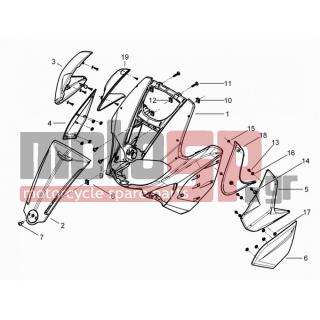 Gilera - RUNNER 200 ST 4T E3 2008 - Body Parts - mask front - 65498200EV - ΚΑΠΑΚΙ ΠΟΔΙΑΣ RUNNER ST ΠΑΝΩ ΑΡ ΓΚΡΙ 713
