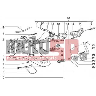 Gilera - RUNNER 200 VXR 4T < 2005 - Electrical - BACK LANTERN - 581371 - Βάση πινακίδας κυκλοφορίας