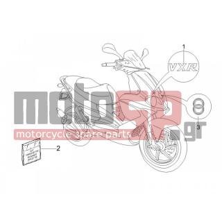 Gilera - RUNNER 200 VXR 4T RACE E3 2006 - Body Parts - Signs and stickers - 62447000A3 - ΑΥΤ/ΤΑ ΣΕΤ RUNNER RST 06΄ RACE ΓΚΡΙ/ΜΑΥΡ
