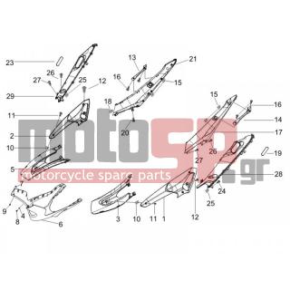 Gilera - RUNNER 200 VXR 4T RACE E3 2006 - Body Parts - Side skirts - Spoiler - 624108 - Χειρολαβή συνεπιβάτη αριστερά