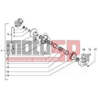 Gilera - RUNNER 50 < 2005 - Engine/Transmission - driven pulley - 483443 - ΚΑΠΕΛΑΚΙ ΚΟΜΠΛΕΡ